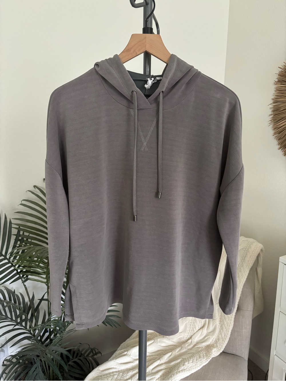 🪴$5/25🪴 cable & gauge Soft Gray Pullover Hoodie Large
